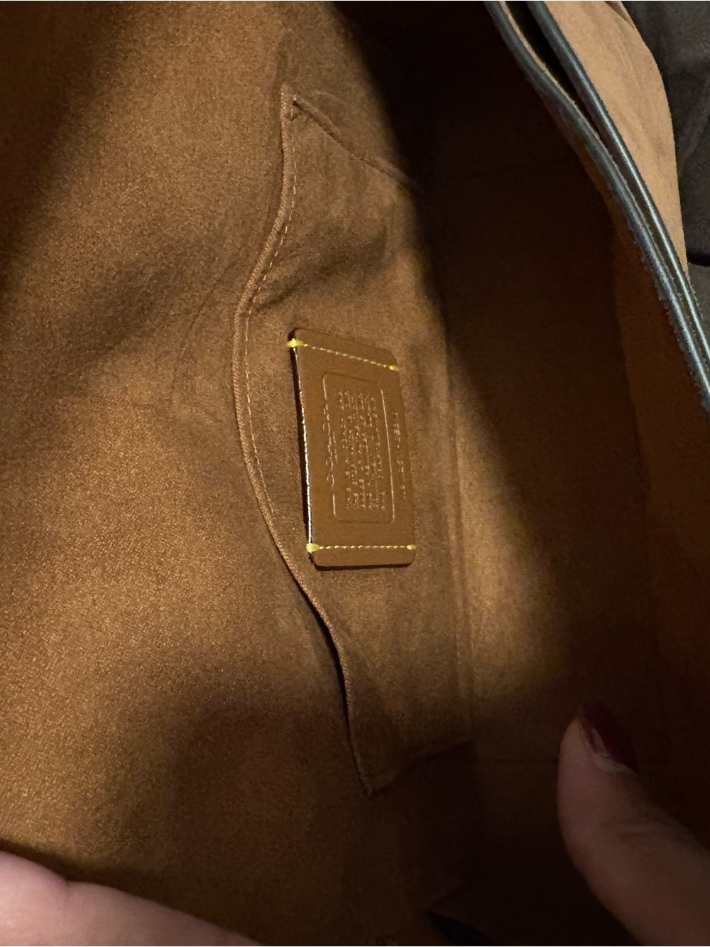 Coach Suede Turnlock Shoulder Bag in Clay - Picture 4 of 11